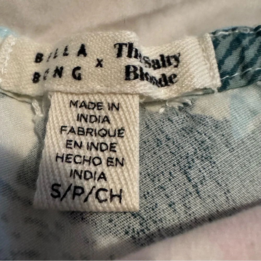 Billabong the Salty Blonde White and Green Leaf Print Mini Dress New beach chic - Picture 5 of 11